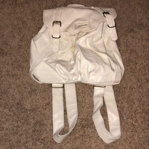 White backpack purse